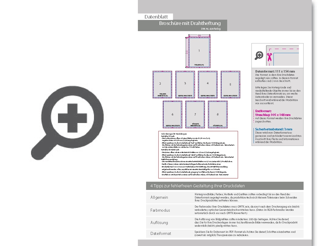 Product Bild brosch__re_mit_drahtheftung__endformat_din_a6__116-seitig