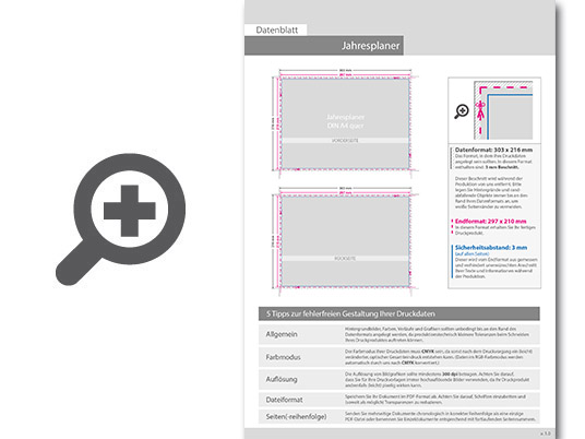 Product Bild jahresplaner_din_a4_quer_(297_x_210_mm)__4_4_beidseitig_farbig