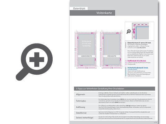 Product Bild visitenkarten_hoch_5_5_farbig_55_x_85_mm___beidseitig_bedruckt_(cmyk_4-farbig_+_1_hks-sonderfarbe)
