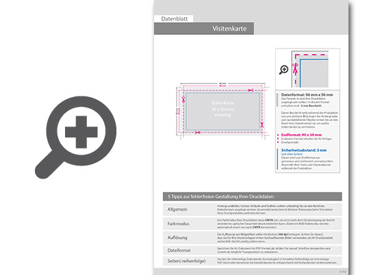 Product Bild visitenkarten_quer_5_0_farbig_90_x_50_mm___einseitig_bedruckt_(cmyk_4-farbig_+_1_hks-sonderfarbe)